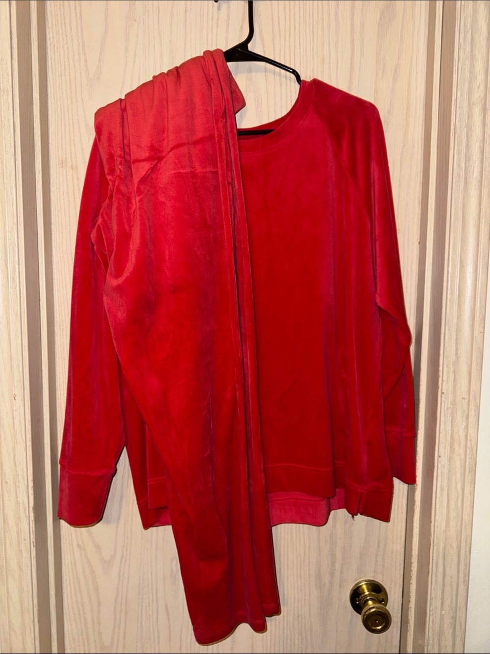 Red Velvet Loungewear Set